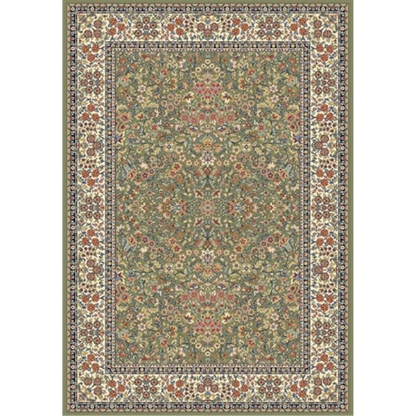 Dynamic Rugs Ancient Garden 2 ft. 2 in. x 7 ft. 7 in. 57078-4444 Rug - Green/Ivory AN28570784444 - main